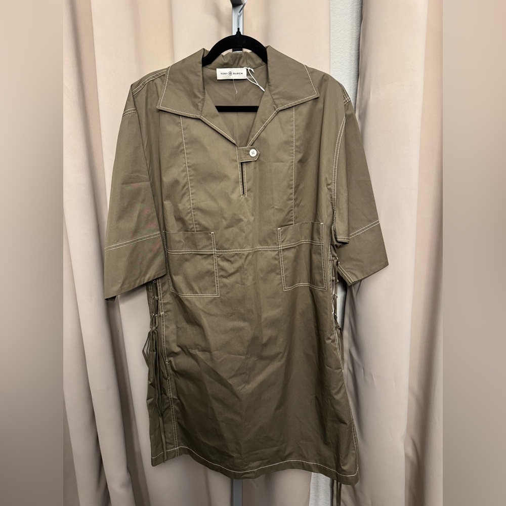 TORY BURCH
Topstitched cotton-poplin mini dress - Picture 3 of 7